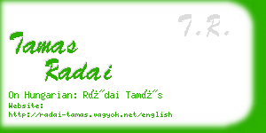 tamas radai business card